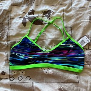 TYR bikini top. Multi color NWT